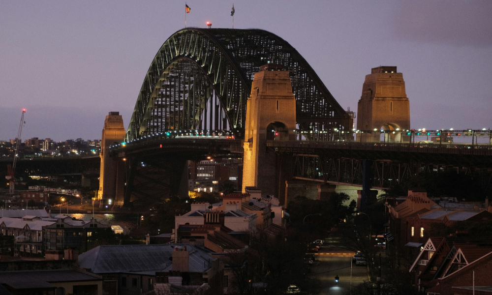 Image of the Sydney Harbour Bridge from Millers Point  